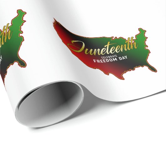Juneteenth Black Independence Geschenkpapier (Rolleneckpunkt)