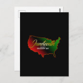 Juneteenth Black Independence Postkarte (Vorne/Hinten)