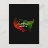 Juneteenth Black Independence Postkarte (Vorderseite)