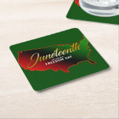 Juneteenth Black Independence Rechteckiger Pappuntersetzer (angewinkelt)