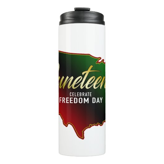 Juneteenth Black Independence Thermosbecher (Vorderseite)