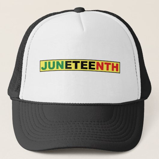 Juneteenth Black Independence Truckerkappe (Vorderseite)