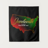 Juneteenth Black Independence Wandteppich (Vorderseite)