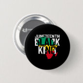 Juneteenth Black King Button (Vorne & Hinten)