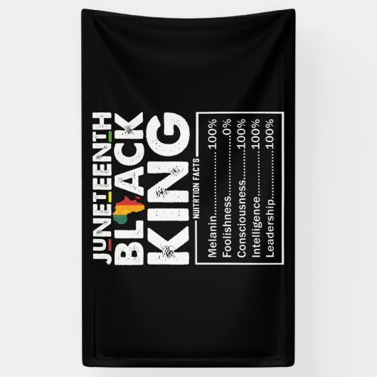 Juneteenth Black King ernährungswissenschaftliche Banner (Vertikal)