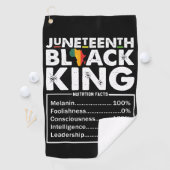 Juneteenth Black King ernährungswissenschaftliche Golfhandtuch (Insitu)