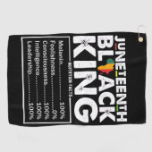 Juneteenth Black King ernährungswissenschaftliche Golfhandtuch (Horizontal)