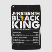 Juneteenth Black King ernährungswissenschaftliche  Golfhandtuch (Vorderseite)