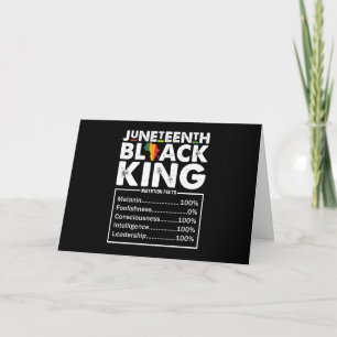Juneteenth Black King ernährungswissenschaftliche Karte