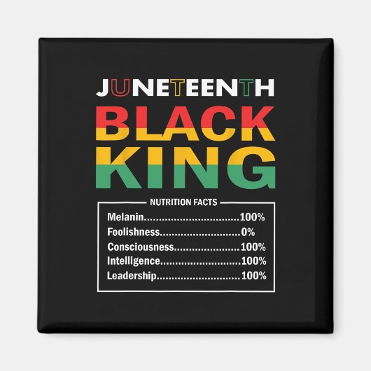Juneteenth Black King ernährungswissenschaftliche Magnet (Vorne)