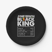 Juneteenth Black King ernährungswissenschaftliche  Pappteller (Vorderseite)