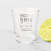 Juneteenth Black King ernährungswissenschaftliche Schnapsglas (Rückseite)