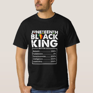 Juneteenth Black King ernährungswissenschaftliche T-Shirt
