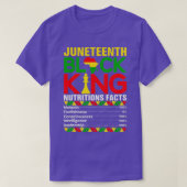 Juneteenth Black King Melanin Nutritional Facts Fa T-Shirt (Design vorne)