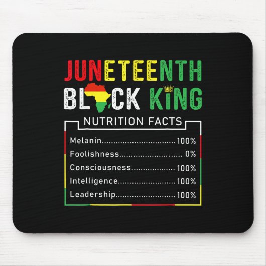 Juneteenth Black King Melanin Vathers Day Men Boys Mousepad (Vorne)