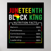 Juneteenth Black King Melanin Vathers Day Men Boys Poster (Vorne)