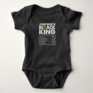 Juneteenth Black King Nährwertangaben Melanin Baby Strampler