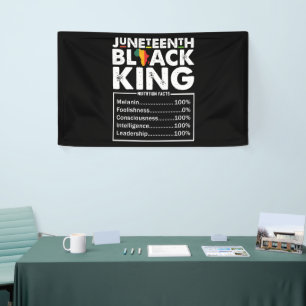 Juneteenth Black King Nährwertangaben Melanin  Banner