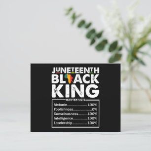 Juneteenth Black King Nährwertangaben Melanin Postkarte