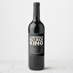 Juneteenth Black King Nährwertangaben Melanin Weinetikett