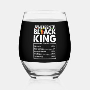 Juneteenth Black King Nährwertangaben Melanin Weinglas Ohne Stiel