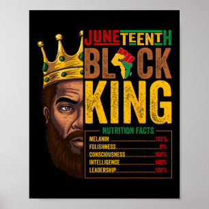 Juneteenth Black King Nährwertangaben Pride Afri Poster