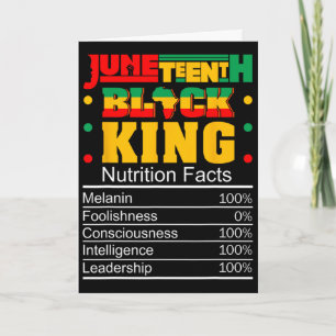 Juneteenth Black King Nährwertangaben Stolz Afri Karte