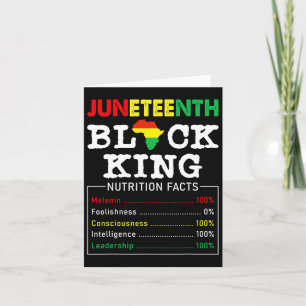 Juneteenth Black King Nutrition Fakten Vatertag Karte