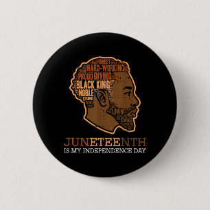 Juneteenth Black King Unabhängigkeitstag Melanin V Button