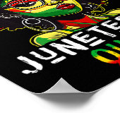 Juneteenth Black Melanin Queen Natural Afro Hair W Poster (Ecke)