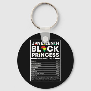 Juneteenth Black Princess Nutrition Facts Melanin Schlüsselanhänger