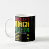 Juneteenth Black Queen ernährungswissenschaftliche Kaffeetasse (Links)
