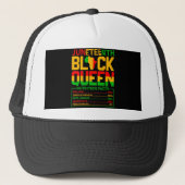Juneteenth Black Queen Truckerkappe (Vorderseite)