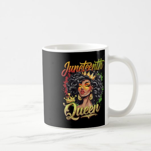 Juneteenth Black Queen Vibes Funny Juneteenth 1865 Kaffeetasse (Rechts)