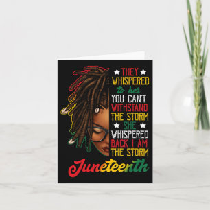 Juneteenth Black Women Dreadlocks Loc'd Hair Messy Karte