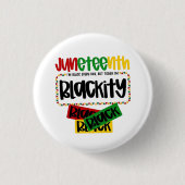 Juneteenth Blackity Black Black Funny Button (Vorderseite)