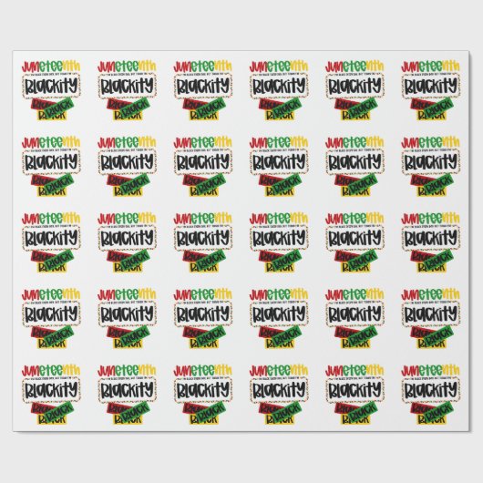 Juneteenth Blackity Black Black Funny Geschenkpapier (Flach)
