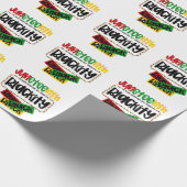 Juneteenth Blackity Black Black Funny Geschenkpapier (Ecke)