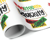 Juneteenth Blackity Black Black Funny Geschenkpapier (Rolleneckpunkt)