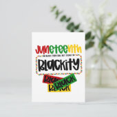 Juneteenth Blackity Black Black Funny Postkarte (Stehend Vorderseite)