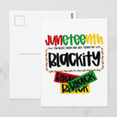 Juneteenth Blackity Black Black Funny Postkarte (Vorne/Hinten)