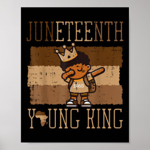 Juneteenth Boy Dab Young King Niedlich African Boy Poster
