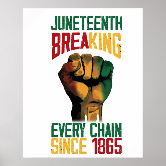 Juneteenth Breaking Chains Poster (Vorne)
