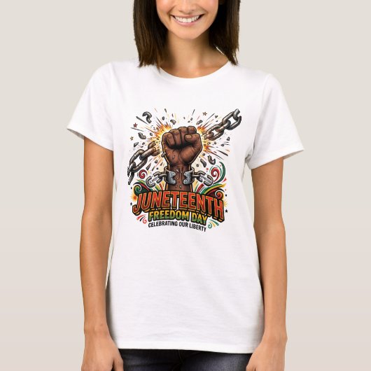 Juneteenth Breaking Every Chain Seit 1865 – Vinta T-Shirt (Vorderseite)