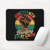 Juneteenth bricht jede Kette seit 1865 Afrikanisch Mousepad (Mit Mouse)