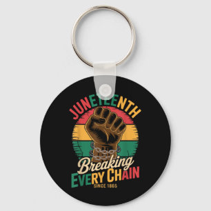 Juneteenth bricht jede Kette seit 1865 Afrikanisch Schlüsselanhänger