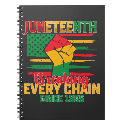 Juneteenth bricht jede Kette seit 1865 Notizblock (Vorderseite)