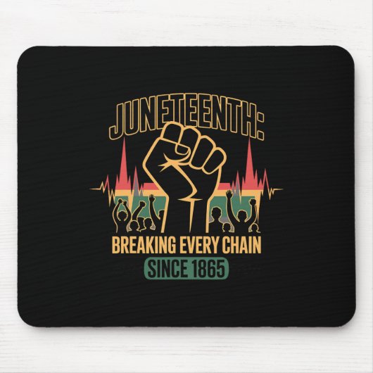 Juneteenth bricht jede Kette seit 1865 Vintage Mousepad (Vorne)