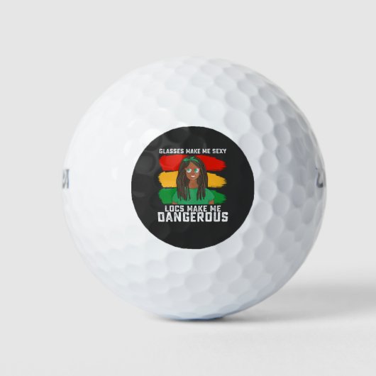 Juneteenth Brillen macht mich gefährlich Golfball (Vorderseite)