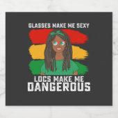 Juneteenth Brillen macht mich gefährlich Schaumweinetikett (Einzelnes Label)